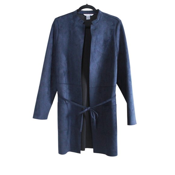 Nygard Faux Suede Self-tie Dress Coat - Picture 2 of 16